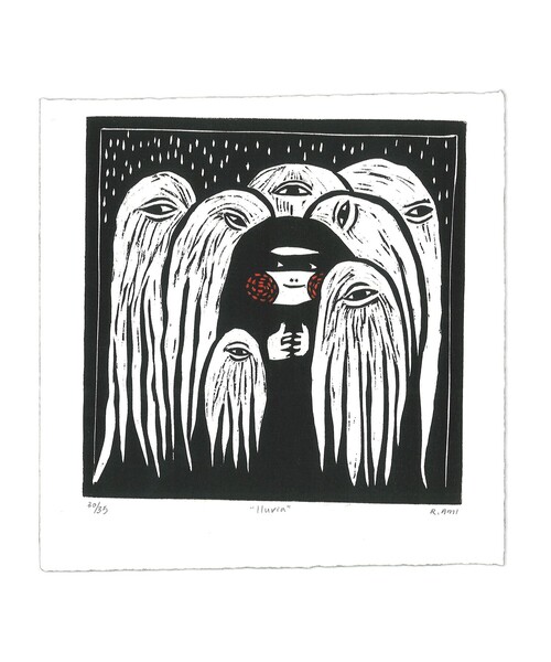 TOKYO CULTUART by BEAMS（トウキョウカルチャートバイビームス）の「あみりょうこ / 版画作品 4200（ポスター/アート・レディース・ホワイト系その他5/ホワイト系その他6/ベージュ/ホワイト/ホワイト系その他3/ライトグレー/ブラック系その他4/ブラウン系その他3/ホワイト系その他2/ホワイト系その他4/オフホワイト/ナチュラル/ブラック系その他/シルバー/ブラック系その他3/グレー/チャコールグレー/ブラウン系その他2/ホワイト系その他7/ブラック系その他2/グレー系その他/ブラック/ブラウン系その他/カーキ/ブラウン系その他4/ライトブラウン/ブラウン系その他5/ブラウン/ダークブラウン/ピンク/ワイン/レッド系その他3/レッド/レッド系その他2/レッド系その他6/レッド系その他4/レッド系その他5/レッド系その他7/オレンジ系その他・ONE SIZE）」の17枚目の写真