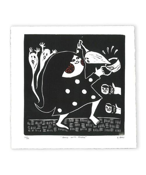 TOKYO CULTUART by BEAMS（トウキョウカルチャートバイビームス）の「あみりょうこ / 版画作品 4200（ポスター/アート・レディース・ホワイト系その他5/ホワイト系その他6/ベージュ/ホワイト/ホワイト系その他3/ライトグレー/ブラック系その他4/ブラウン系その他3/ホワイト系その他2/ホワイト系その他4/オフホワイト/ナチュラル/ブラック系その他/シルバー/ブラック系その他3/グレー/チャコールグレー/ブラウン系その他2/ホワイト系その他7/ブラック系その他2/グレー系その他/ブラック/ブラウン系その他/カーキ/ブラウン系その他4/ライトブラウン/ブラウン系その他5/ブラウン/ダークブラウン/ピンク/ワイン/レッド系その他3/レッド/レッド系その他2/レッド系その他6/レッド系その他4/レッド系その他5/レッド系その他7/オレンジ系その他・ONE SIZE）」の4枚目の写真