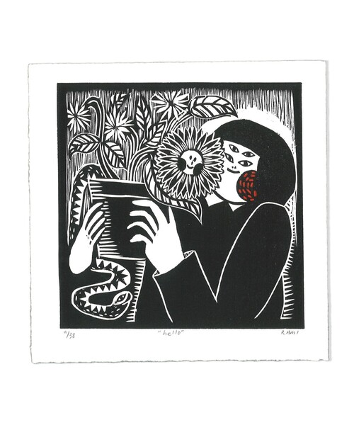 TOKYO CULTUART by BEAMS（トウキョウカルチャートバイビームス）の「あみりょうこ / 版画作品 4200（ポスター/アート・レディース・ホワイト系その他5/ホワイト系その他6/ベージュ/ホワイト/ホワイト系その他3/ライトグレー/ブラック系その他4/ブラウン系その他3/ホワイト系その他2/ホワイト系その他4/オフホワイト/ナチュラル/ブラック系その他/シルバー/ブラック系その他3/グレー/チャコールグレー/ブラウン系その他2/ホワイト系その他7/ブラック系その他2/グレー系その他/ブラック/ブラウン系その他/カーキ/ブラウン系その他4/ライトブラウン/ブラウン系その他5/ブラウン/ダークブラウン/ピンク/ワイン/レッド系その他3/レッド/レッド系その他2/レッド系その他6/レッド系その他4/レッド系その他5/レッド系その他7/オレンジ系その他・ONE SIZE）」の9枚目の写真