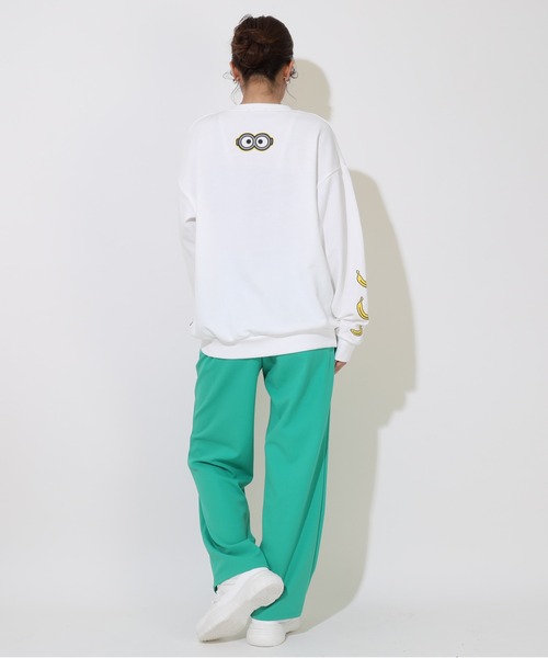 MINIONS（ミニオンズ）の「親子お揃い ミニオン 裏毛袖デザイントレーナー 9103A（スウェット・レディース・ホワイト・M/L）」の7枚目の写真