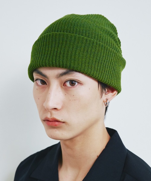 Magine（マージン）の「【SELECT】ST:MICRO AZE WATCH マイクロ　畦編み ワッチキャップ（ニットキャップ/ビーニー・メンズ・ブラック/ブラウン/カーキ/オリーブドラブ・FREE）」の4枚目の写真