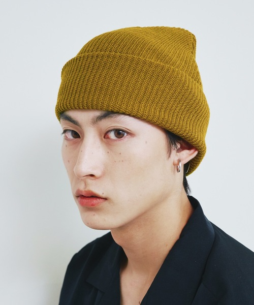 Magine（マージン）の「【SELECT】ST:MICRO AZE WATCH マイクロ　畦編み ワッチキャップ（ニットキャップ/ビーニー・メンズ・ブラック/ブラウン/カーキ/オリーブドラブ・FREE）」の3枚目の写真