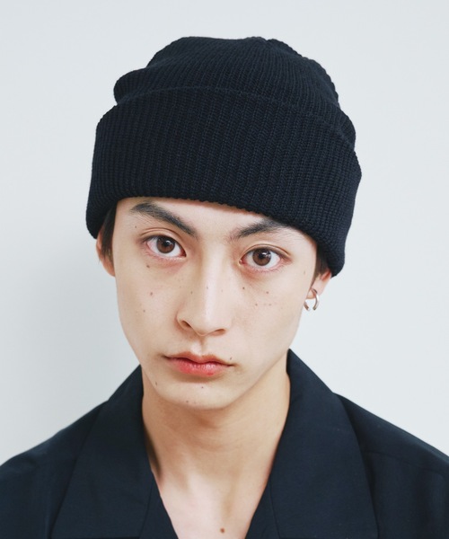 Magine（マージン）の「【SELECT】ST:MICRO AZE WATCH マイクロ　畦編み ワッチキャップ（ニットキャップ/ビーニー・メンズ・ブラック/ブラウン/カーキ/オリーブドラブ・FREE）」の2枚目の写真