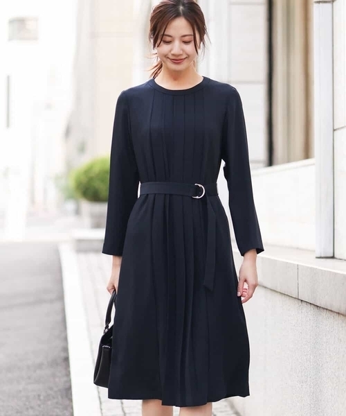 【極美品】ミシェルクラン⭐️セットアップ ワンピース ノーカラー ブラック M 極美品】ミッシェルクラン ワンピースセットアップ 黒 13号