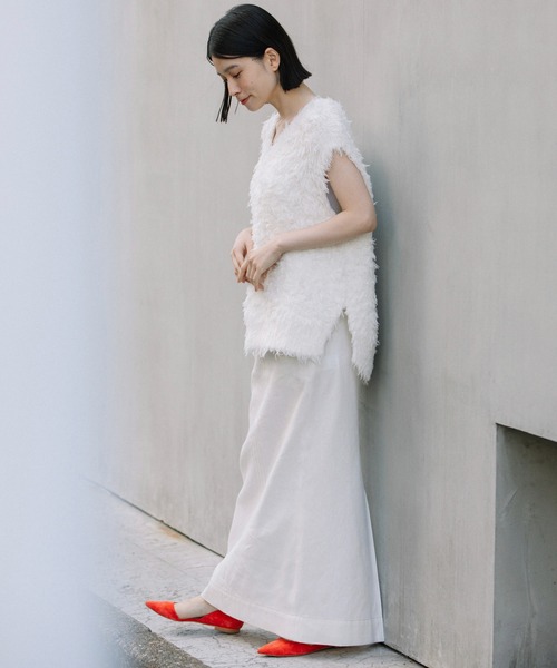 Munich（ミューニック）の「フリンジヤーンニットVネックジレ（ベスト