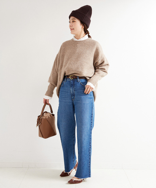 B.C STOCK(ベーセーストック)の「《追加》FOXMIXクルーネックプルオーバー(ニット/セーター・レディース・ブルー/ブラウン/オレンジ/サックスブルー/グリーン・FREE)」の7枚目の写真