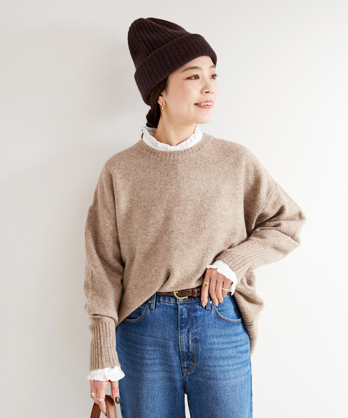 B.C STOCK(ベーセーストック)の「《追加》FOXMIXクルーネックプルオーバー(ニット/セーター・レディース・ブルー/ブラウン/オレンジ/サックスブルー/グリーン・FREE)」の10枚目の写真