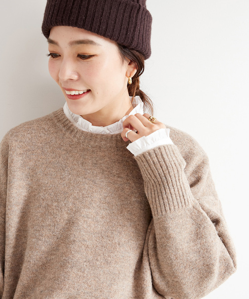 B.C STOCK(ベーセーストック)の「《追加》FOXMIXクルーネックプルオーバー(ニット/セーター・レディース・ブルー/ブラウン/オレンジ/サックスブルー/グリーン・FREE)」の13枚目の写真