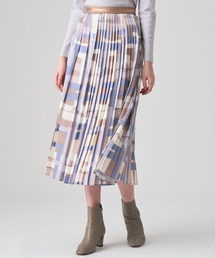 ANAYI | スクエアキカプリントプリーツ　スカート(スカート)