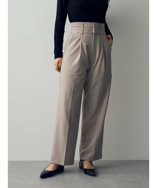 YECCA VECCA（イェッカヴェッカ）の「ダブルウエストストレートパンツ（その他パンツ・レディース・ベージュ/ブラウン/グレー・M-L/S/M）」の17枚目の写真