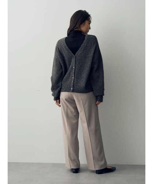 YECCA VECCA（イェッカヴェッカ）の「ダブルウエストストレートパンツ（その他パンツ・レディース・ベージュ/ブラウン/グレー・M-L/S/M）」の4枚目の写真