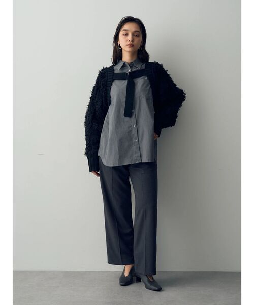 YECCA VECCA（イェッカヴェッカ）の「ダブルウエストストレートパンツ（その他パンツ・レディース・ベージュ/ブラウン/グレー・M-L/S/M）」の10枚目の写真