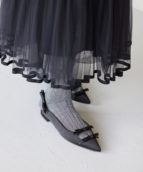 TSURU by MARIKOOIKAWA ストラップリボンシューズ 38 黒 TSURU by