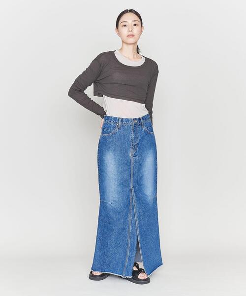 【未使用】ASTRAET デニムフレアスカート デニムフレアスカート /Denim Flare Skirt | FICTION TOKYO O