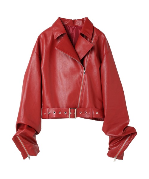 DURAS（デュラス）の「Rider jacket（ライダースジャケット・レディース・ブラック/レッド/ブラック×ゴールド・FREE）」の22枚目の写真