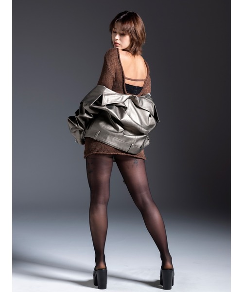 DURAS（デュラス）の「Rider jacket（ライダースジャケット・レディース・ブラック/レッド/ブラック×ゴールド・FREE）」の11枚目の写真