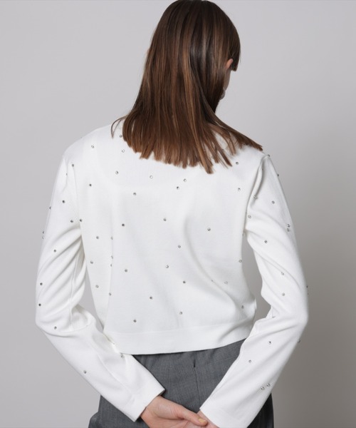 CADUNE（カデュネ）の「ラインストーンカーデ（ニット/セーター）」 - WEAR