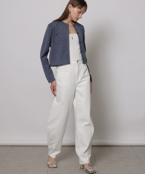 CADUNE（カデュネ）の「ラインストーンカーデ（ニット/セーター）」 - WEAR