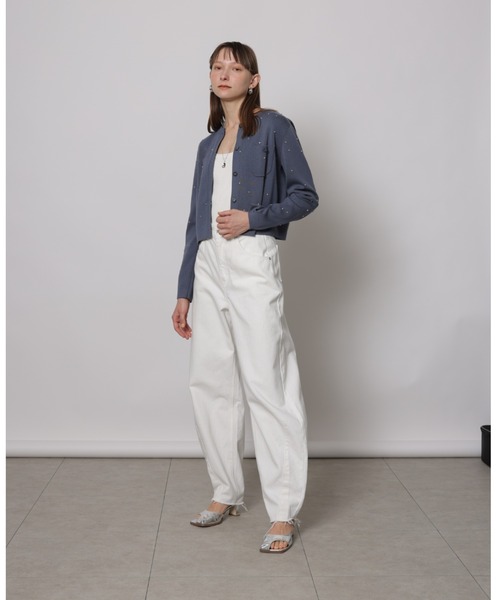 CADUNE（カデュネ）の「ラインストーンカーデ（ニット/セーター）」 - WEAR