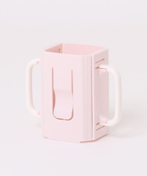 petit main（プティマイン）の「折り畳み紙パックドリンクホルダー【日本製】（マグ/哺乳瓶/お食事グッズ・キッズ・ライトグリーン/クリーム/ライトピンク・FREE）」の12枚目の写真