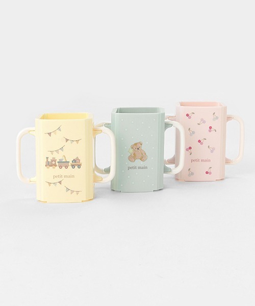 petit main（プティマイン）の「折り畳み紙パックドリンクホルダー【日本製】（マグ/哺乳瓶/お食事グッズ・キッズ・ライトグリーン/クリーム/ライトピンク・FREE）」の4枚目の写真