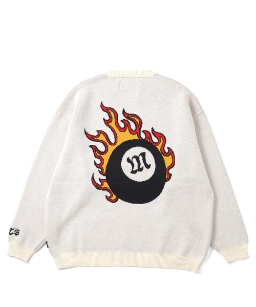 MFC STORE（エムエフシーストア）の「MFC STORE FLAME BALL CREW KNIT（ニット/セーター・メンズ・オフホワイト/ネイビー/ブラック・L/XL/M）」の9枚目の写真