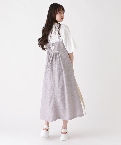 repipi armario（レピピ アルマリオ）の「バックリボンキャミワンピース（ワンピース・キッズ・アイボリー/ブラック/グレー・MEDIUM/LARGE）」の6枚目の写真