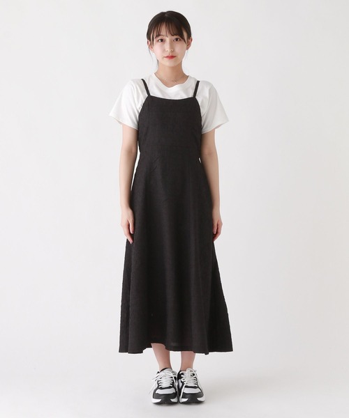 repipi armario（レピピ アルマリオ）の「バックリボンキャミワンピース（ワンピース・キッズ・アイボリー/ブラック/グレー・MEDIUM/LARGE）」の7枚目の写真