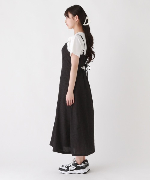 repipi armario（レピピ アルマリオ）の「バックリボンキャミワンピース（ワンピース・キッズ・アイボリー/ブラック/グレー・MEDIUM/LARGE）」の8枚目の写真