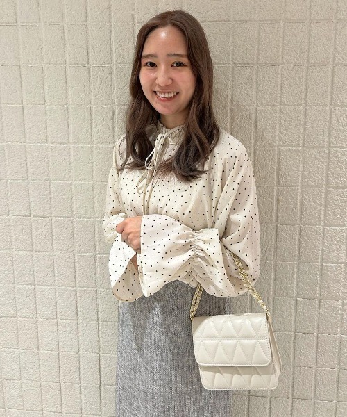 flower(フラワー)の「デイリーニットスカート(スカート・レディース・アイボリー/グレー・FREE)」の14枚目の写真