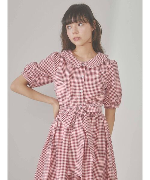 merry jenny（メリージェニー）の「シャツワンピース（シャツワンピース・レディース・レッド・FREE）」の9枚目の写真