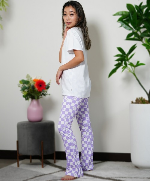 BILLABONG(ビラボン)の「BILLABONG/ビラボン フレアパンツ 総柄 UVケア BE013-701(その他パンツ・レディース・パープル系その他/ブラック×ホワイト/ブラウン系その他・M)」の18枚目の写真
