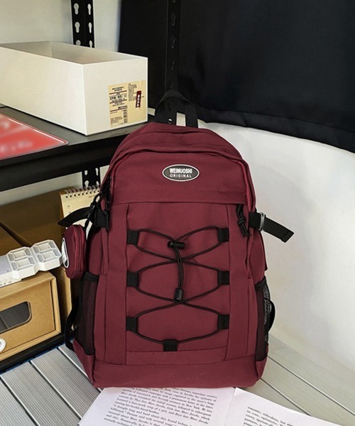 Miniministore(ミニミニストア)の「大容量 リュックサック男女兼用デイパック(バックパック/リュック・レディース・ブラック/ワインレッド/ダークブルー/ベージュ・FREE)」の4枚目の写真