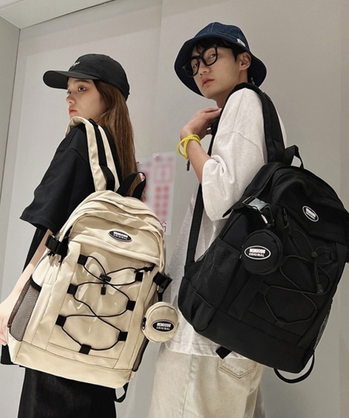 Miniministore(ミニミニストア)の「大容量 リュックサック男女兼用デイパック(バックパック/リュック・レディース・ブラック/ワインレッド/ダークブルー/ベージュ・FREE)」の10枚目の写真