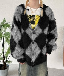 sedacle | アーガイルニットルーズカーデ(カーディガン/ボレロ)