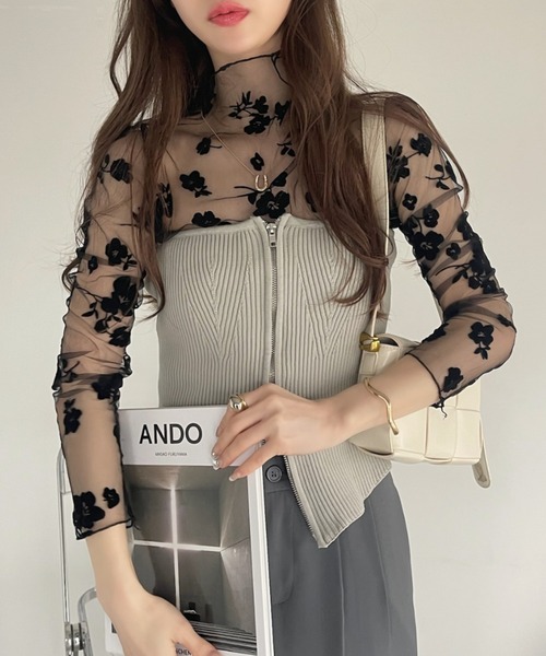 Ada.(エイダ)の「Wジップ ニット ビスチェ(ベスト・レディース・グレー/ベージュ/グリーン・FREE)」の20枚目の写真