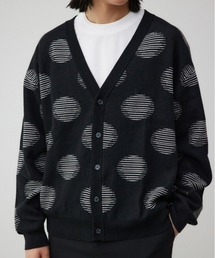 ドット柄ジャガードカーディガン