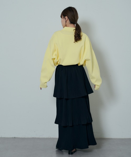 COLONY 2139(コロニートゥーワンスリーナイン)の「エステルヤーン衿付スキッパー(ニット/セーター・レディース・イエロー/ブラック/グレー・FREE)」の13枚目の写真