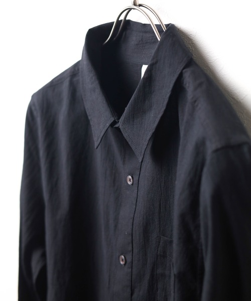 INNOCENT（イノセント）の「『ランダムワッシャーレギュラーシャツ（シャツ/ブラウス・メンズ・ホワイト/ブラック・MEDIUM/LARGE）」の5枚目の写真