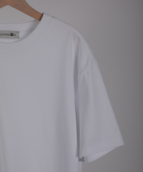 aimoha（アイモハ）の「aimoha men HEAVY COTTON BASIC TEE ベイシックTシャツ（Tシャツ/カットソー・メンズ・ホワイト/ブラック/グレー・LARGE/X-LARGE/XX-LARGE/XXX-LARGE/XXXX-LARGE）」の5枚目の写真