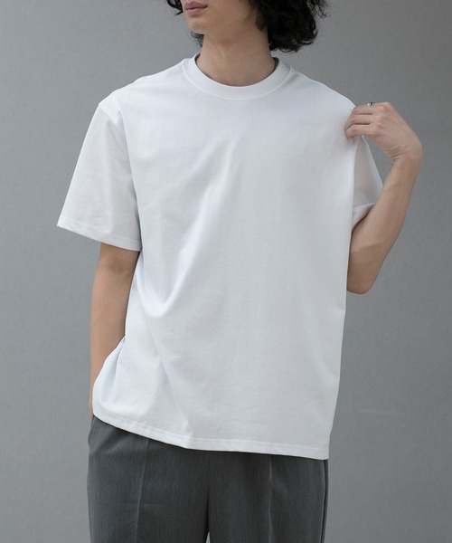 aimoha（アイモハ）の「aimoha men HEAVY COTTON BASIC TEE ベイシックTシャツ（Tシャツ/カットソー・メンズ・ホワイト/ブラック/グレー・LARGE/X-LARGE/XX-LARGE/XXX-LARGE/XXXX-LARGE）」の16枚目の写真