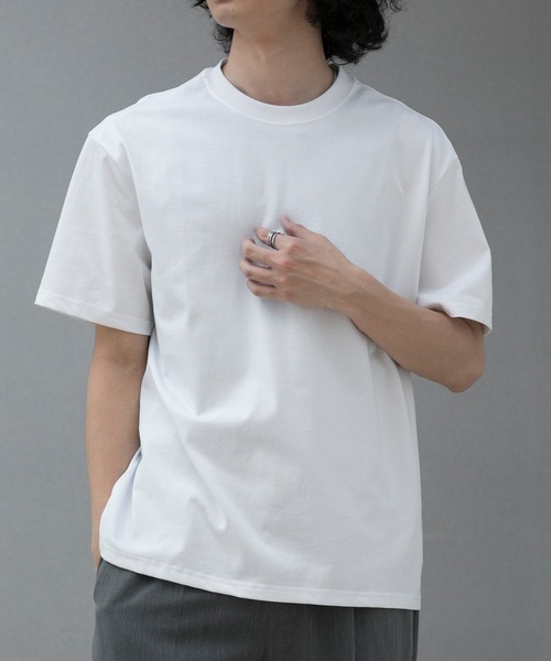 aimoha（アイモハ）の「aimoha men HEAVY COTTON BASIC TEE ベイシックTシャツ（Tシャツ/カットソー・メンズ・ホワイト/ブラック/グレー・LARGE/X-LARGE/XX-LARGE/XXX-LARGE/XXXX-LARGE）」の17枚目の写真