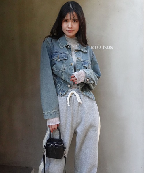 CORNERS(コーナーズ)の「デニムショートジャケット(デニムジャケット・レディース・ブルー・M)」の6枚目の写真