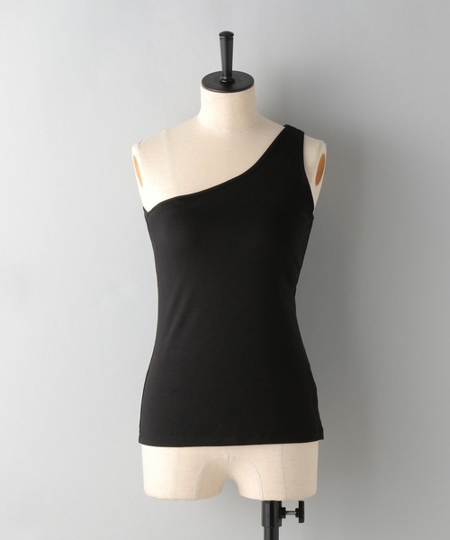 A part by（アパートバイ）の「ワンショルカップツキタンク（タンクトップ・レディース・オフホワイト/ブラック・FREE）」の2枚目の写真