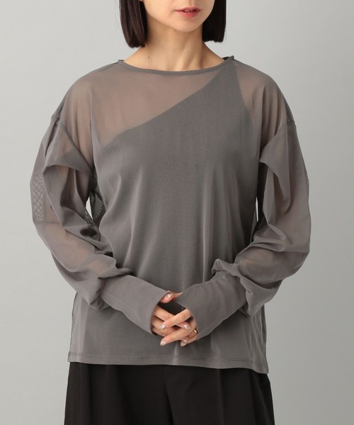 A part by（アパートバイ）の「ワンショルカップツキタンク（タンクトップ・レディース・オフホワイト/ブラック・FREE）」の4枚目の写真