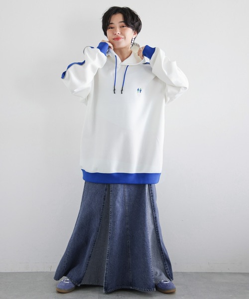 PERSON'S(パーソンズ)の「【PERSON’S/パーソンズ】袖サイドライン/刺繍ロゴルーズプルオーバーパーカー(パーカー・メンズ・ブルー/ブラック/ホワイト・LARGE/MEDIUM)」の20枚目の写真