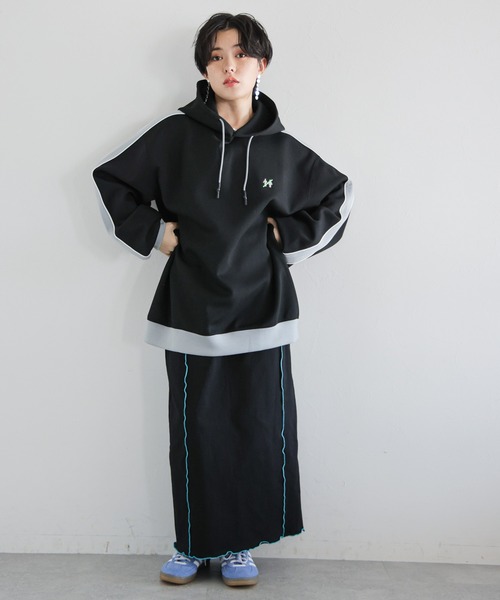 PERSON'S(パーソンズ)の「【PERSON’S/パーソンズ】袖サイドライン/刺繍ロゴルーズプルオーバーパーカー(パーカー・メンズ・ブルー/ブラック/ホワイト・LARGE/MEDIUM)」の22枚目の写真