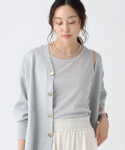 Elura（エルーラ）の「ラメタンクトップ／105302（Tシャツ/カットソー・レディース・ベージュ/ホワイト/ライトグレー/シルバー/ピンクベージュ/ブラック/ライトブルー・LARGE/MEDIUM）」の8枚目の写真