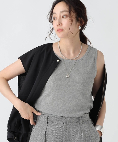 Elura（エルーラ）の「ラメタンクトップ／105302（Tシャツ/カットソー・レディース・ベージュ/ホワイト/ライトグレー/シルバー/ピンクベージュ/ブラック/ライトブルー・LARGE/MEDIUM）」の11枚目の写真