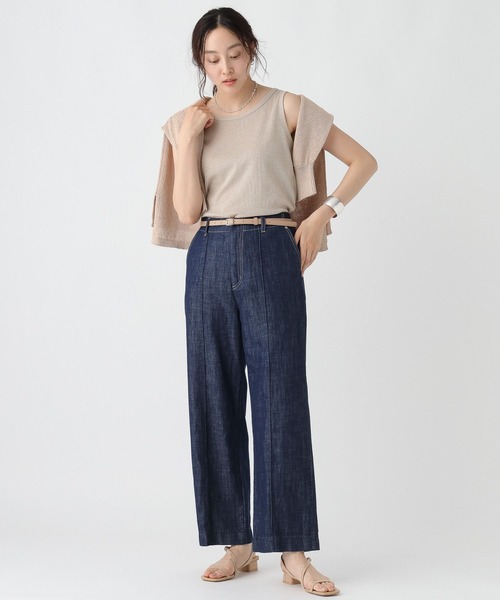 Elura（エルーラ）の「ラメタンクトップ／105302（Tシャツ/カットソー・レディース・ベージュ/ホワイト/ライトグレー/シルバー/ピンクベージュ/ブラック/ライトブルー・LARGE/MEDIUM）」の12枚目の写真